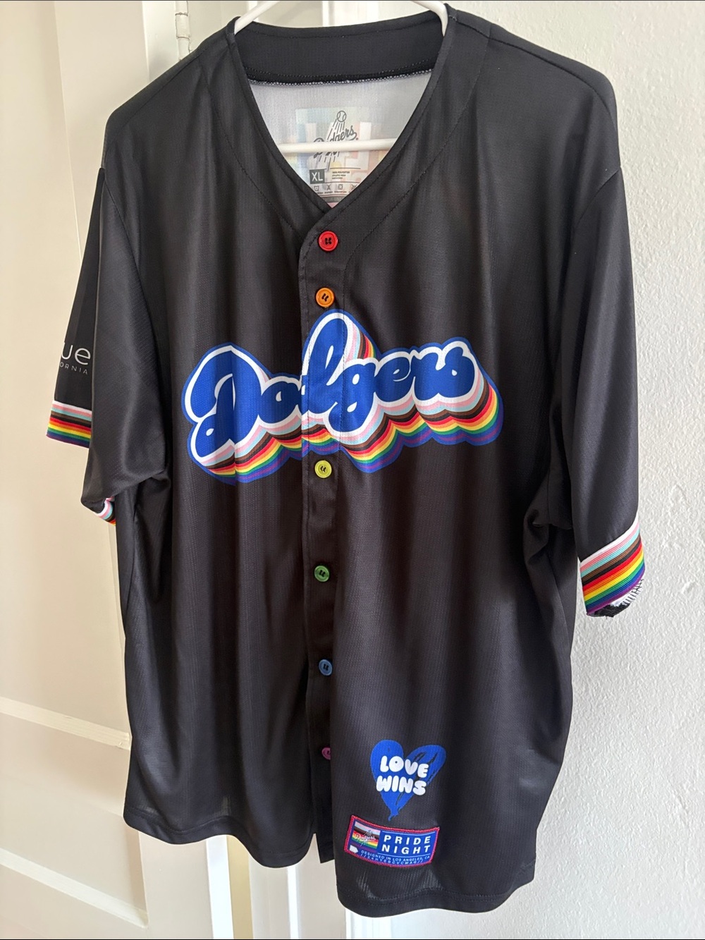 Los Angeles Dodgers Pride Night Button-Up Jersey